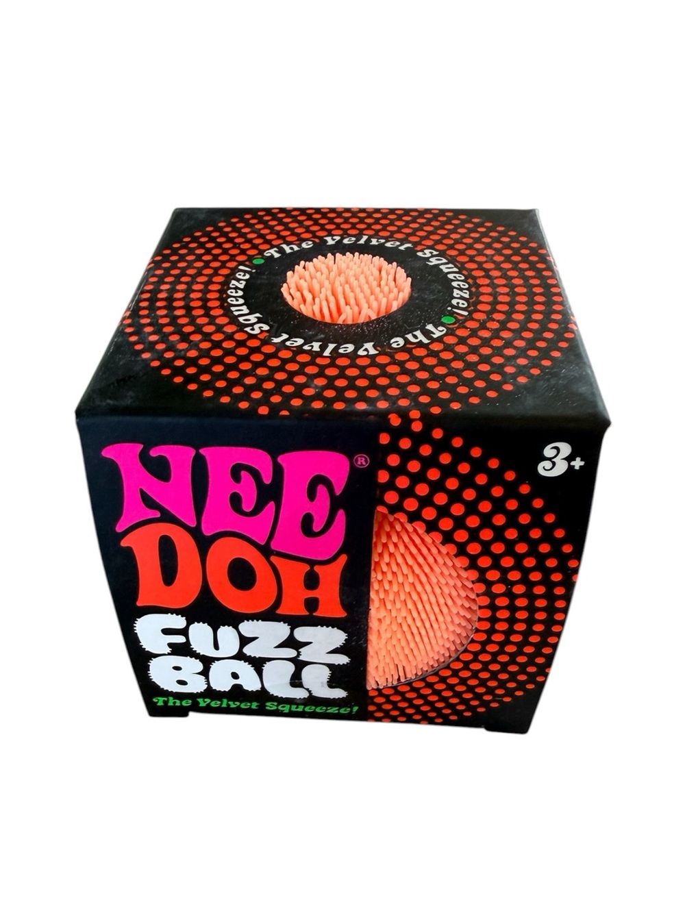 NWT Schylling NeeDoh Fuzz Ball Orange Velvet Squeeze Viral TikTok Fidget Toy